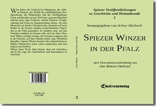 Buch "Spiezer Winzer in der Pfalz" von Arthur Maibach Buch "Spiezer Winzer in der Pfalz" von Arthur Maibach