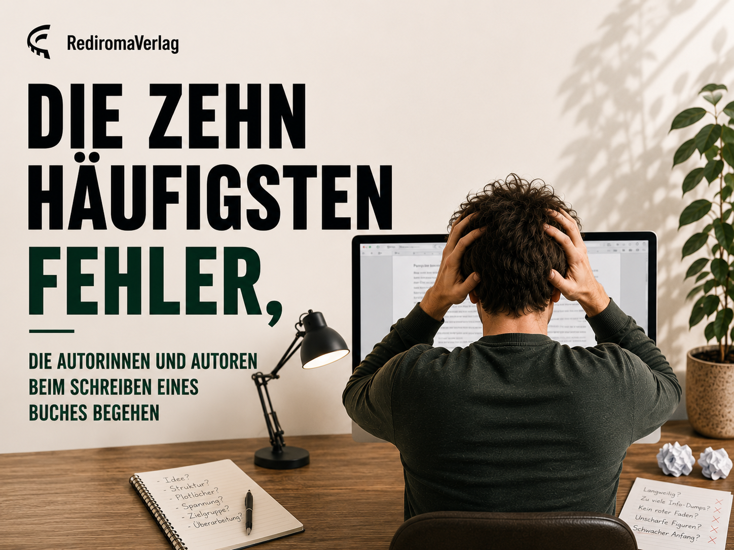 Die zehn häufigsten Fehler, die Autorinnen und Autoren beim Schreiben eines Buches begehen – und wie man sie vermeidet