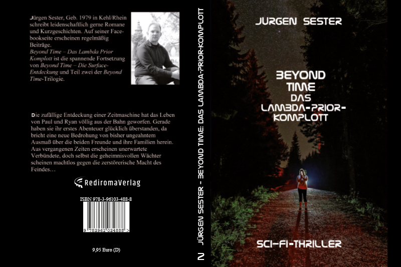 Buchrücken-Beispiel Beyond Time Das Lameda-Prior-Komplott